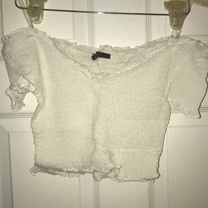 Off White Crop Top